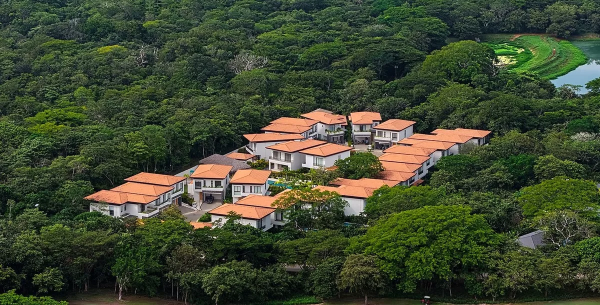 Hacienda Pinilla residential community surrounded by tropical greenery