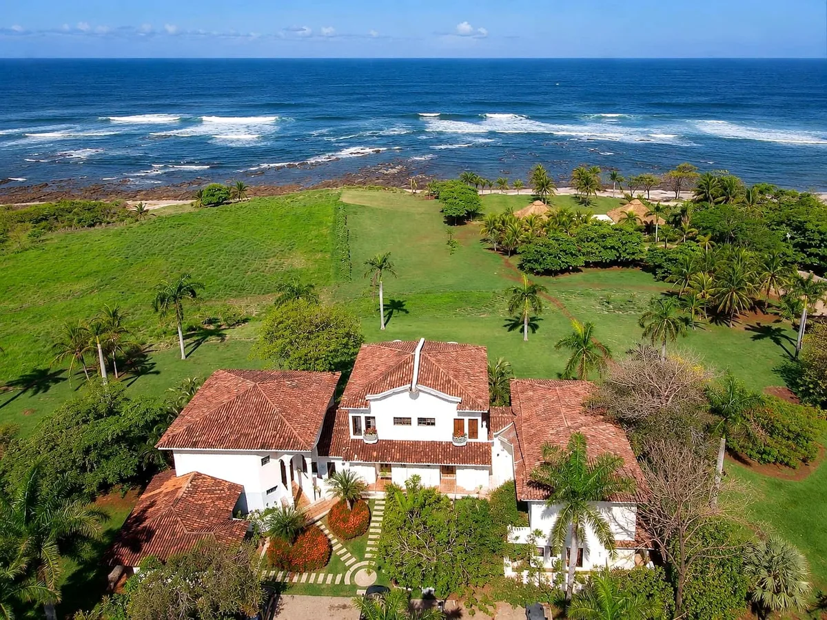 Aerial view of a Hacienda Pinilla residence and grounds